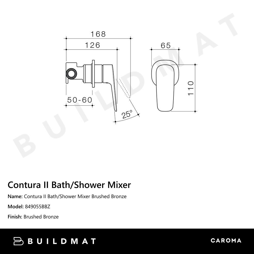 Contura II Bath/Shower Mixer Brushed Bronze