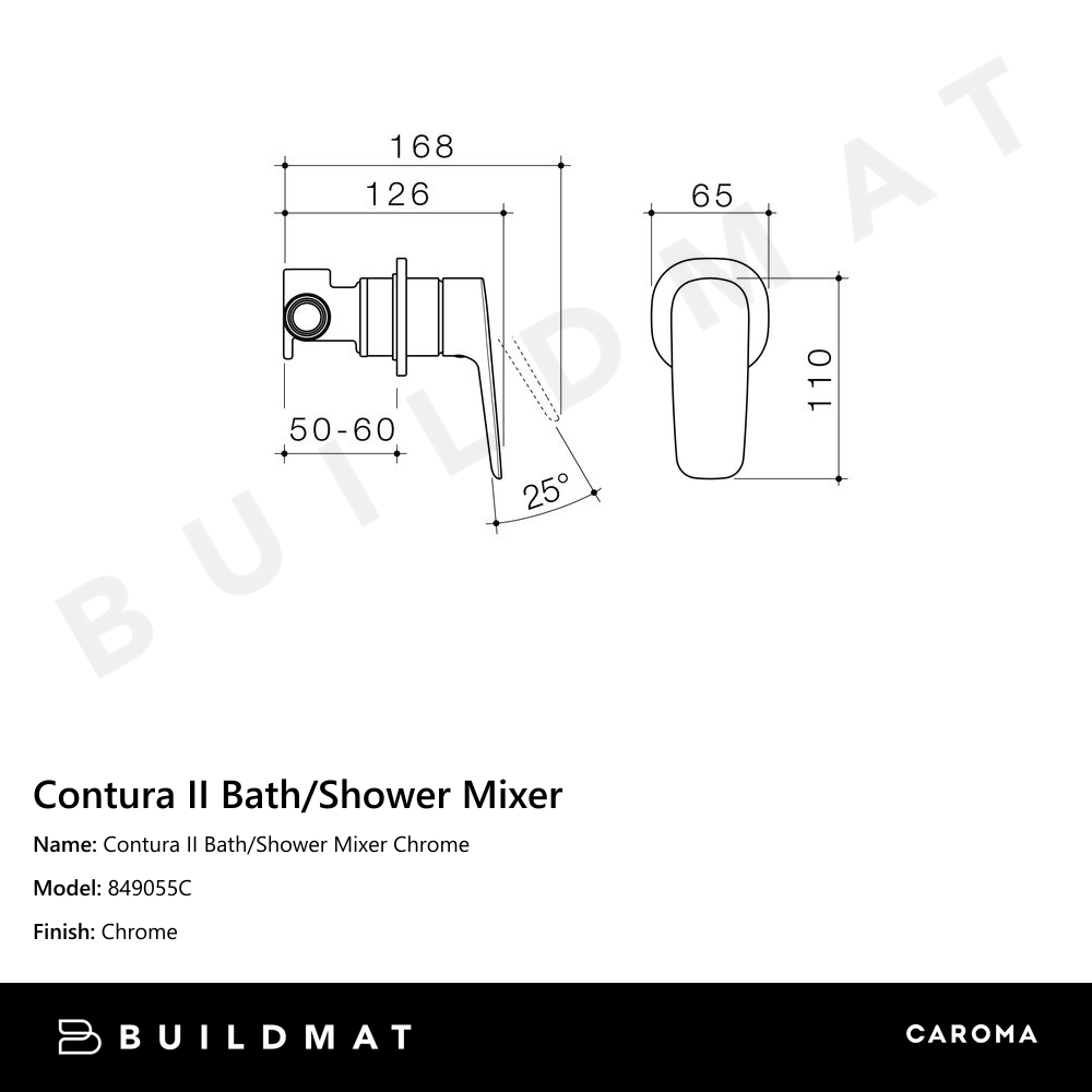 Contura II Bath/Shower Mixer Chrome