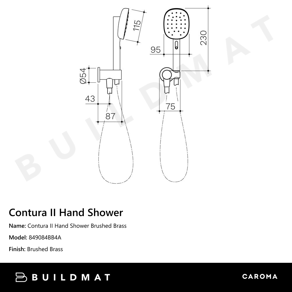 Contura II Hand Shower Brushed Brass