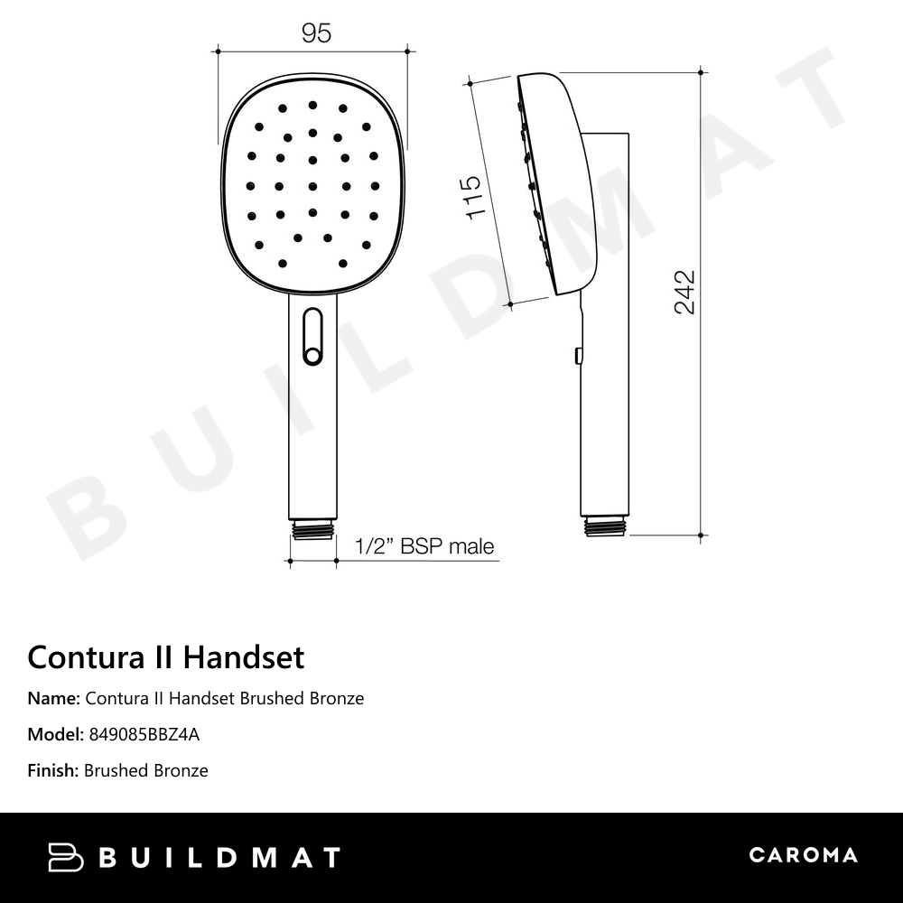 Contura II Handset Brushed Bronze