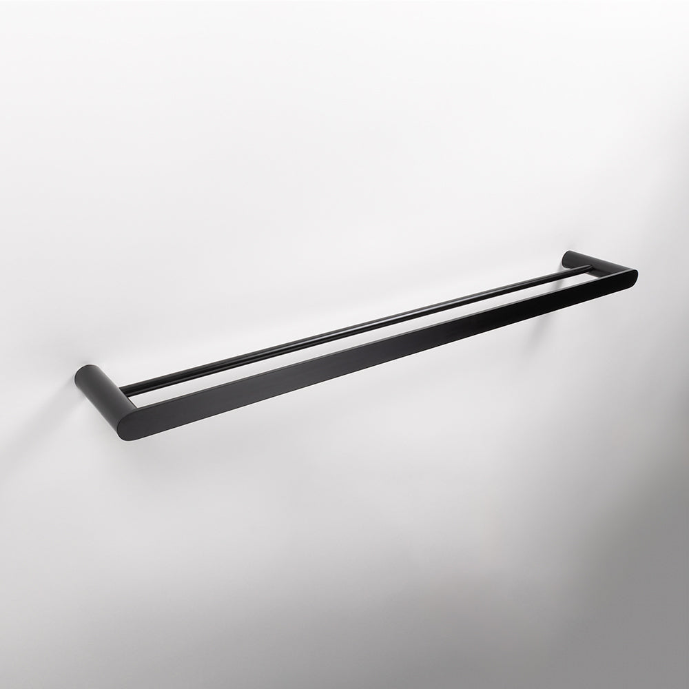 Ascari Matte Black 800 Double Towel Rail