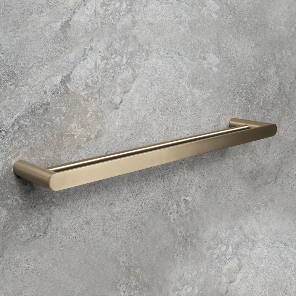 Ascari Brushed Brass Gold 600 Double Towel Rail