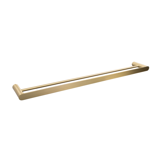 Ascari Brushed Brass Gold 800 Double Towel Rail