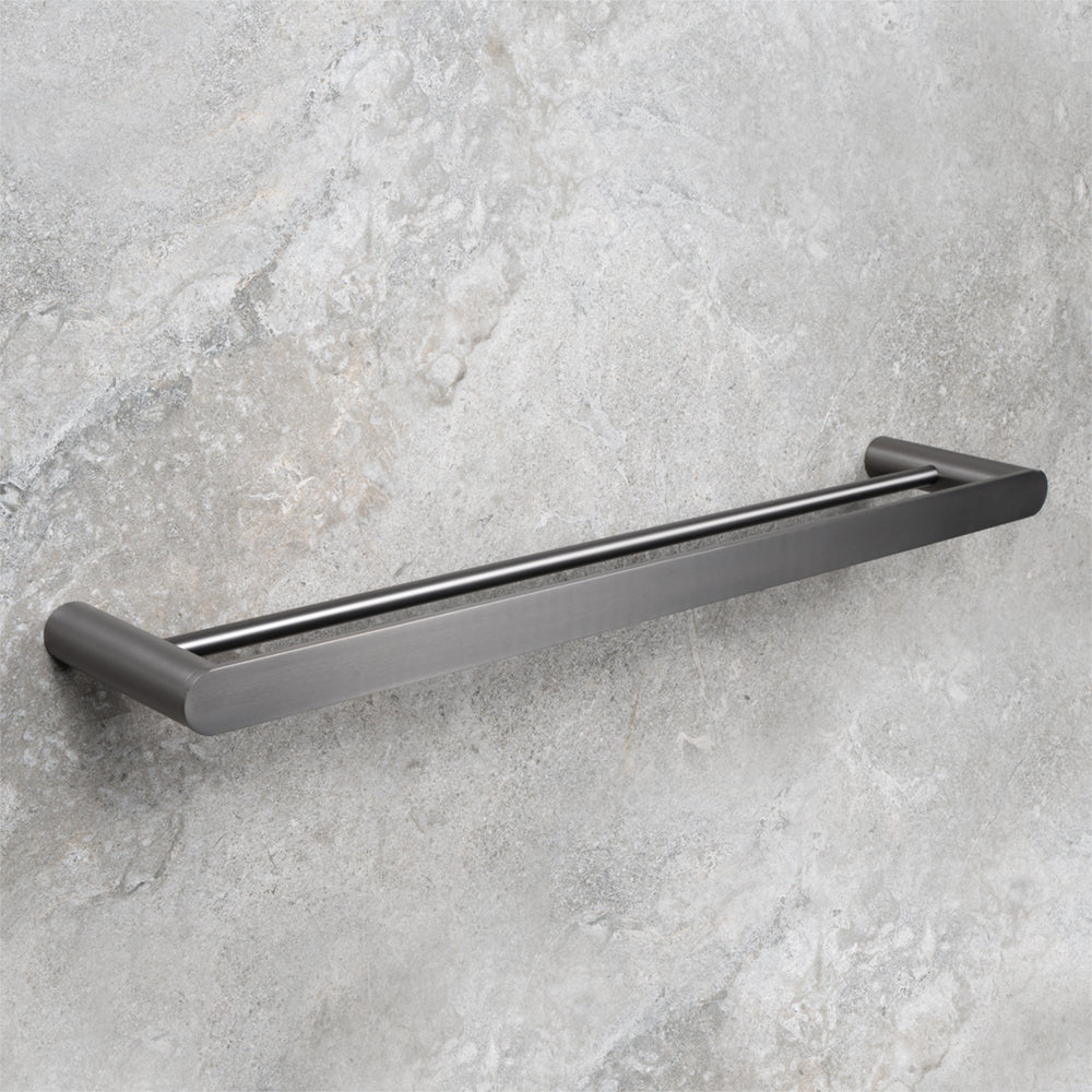 Ascari Brushed Gunmetal 600 Double Towel Rail