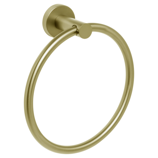 Venezia Towel Ring Brushed Brass Gold