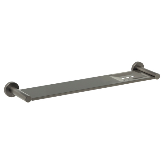 Venezia Metal Shelf 450mm Brushed Gunmetal