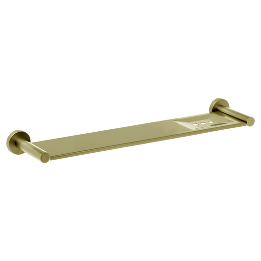 Venezia Metal Shelf 450mm Brushed Brass Gold