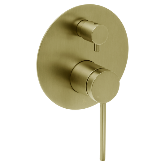 Venezia Shower Mixer With Diverter Brushed Brass Gold