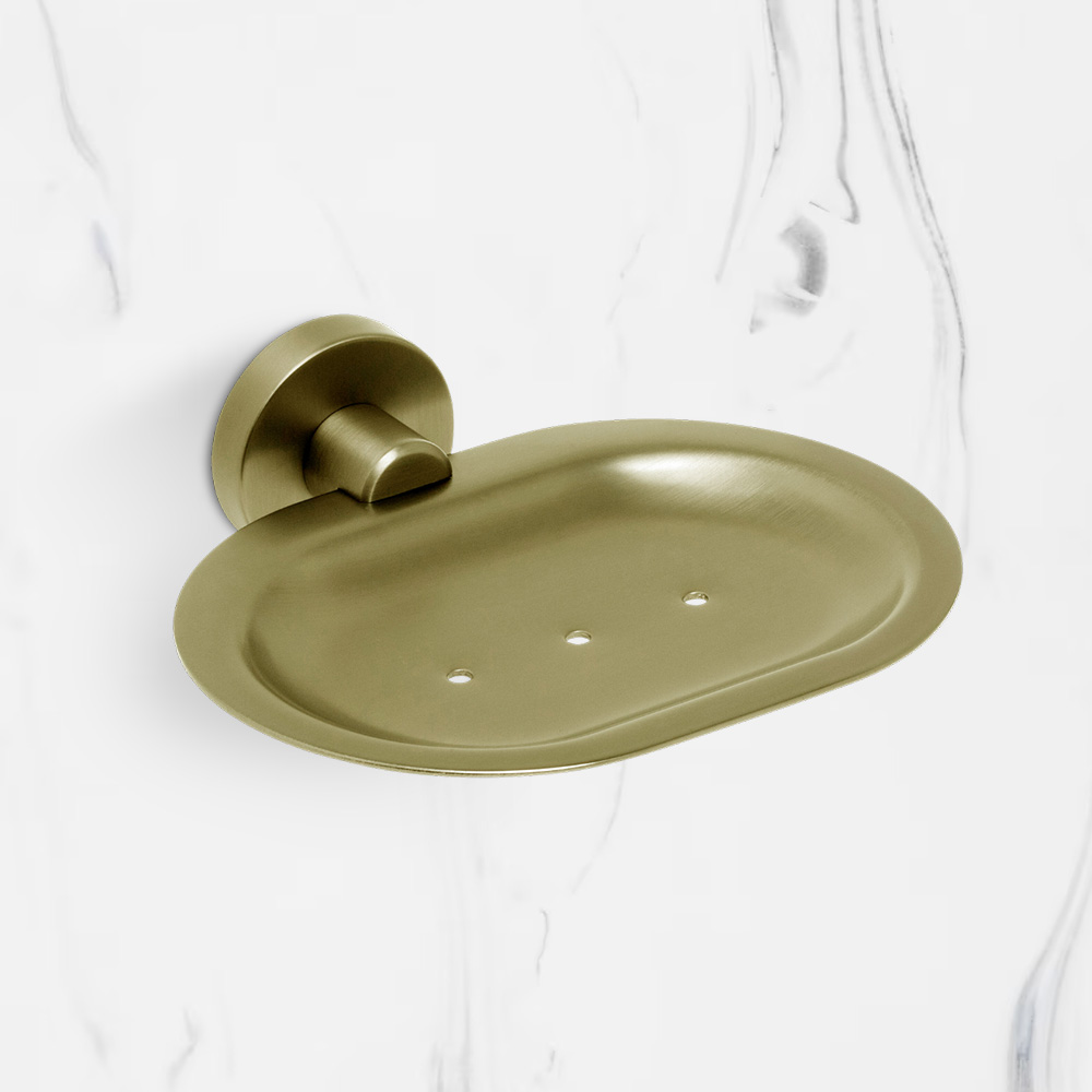 Venezia Soap Dish Brushed Brass Gold