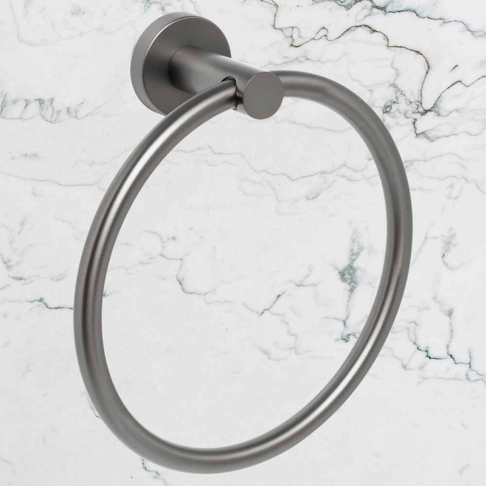 Venezia Towel Ring Brushed Gunmetal