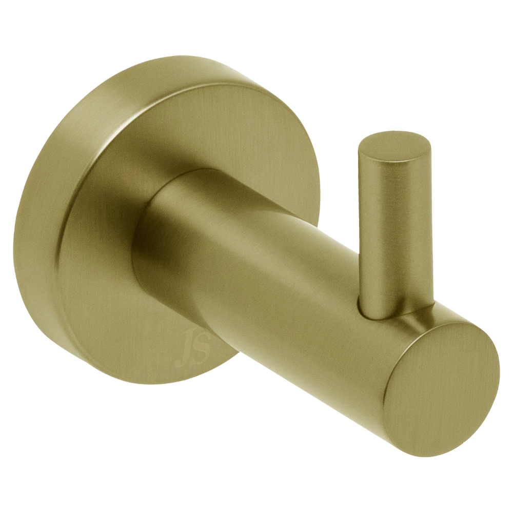 Venezia Robe Hook Brushed Brass Gold