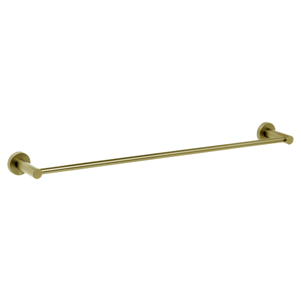 Venezia Single Towel Rail 600mm Brushed Brass Gold