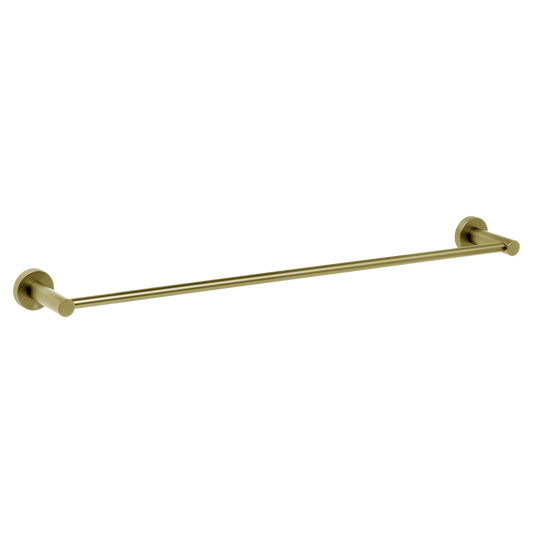 Venezia Single Towel Rail 600mm Brushed Brass Gold