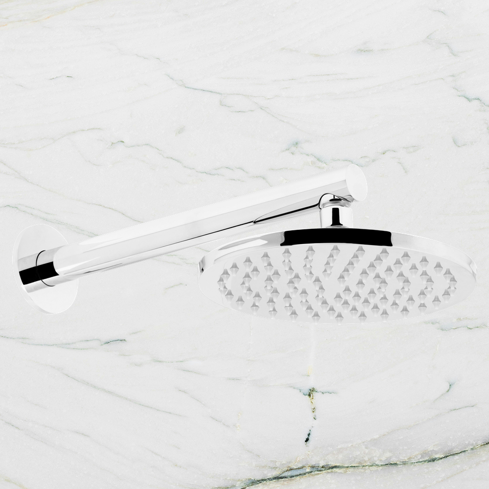 Venezia Overhead Rain Shower With 300mm Wall Arm Chrome