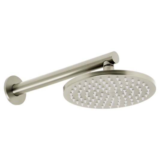 Venezia Overhead Rain Shower With 300mm Wall Arm Brushed Nickel