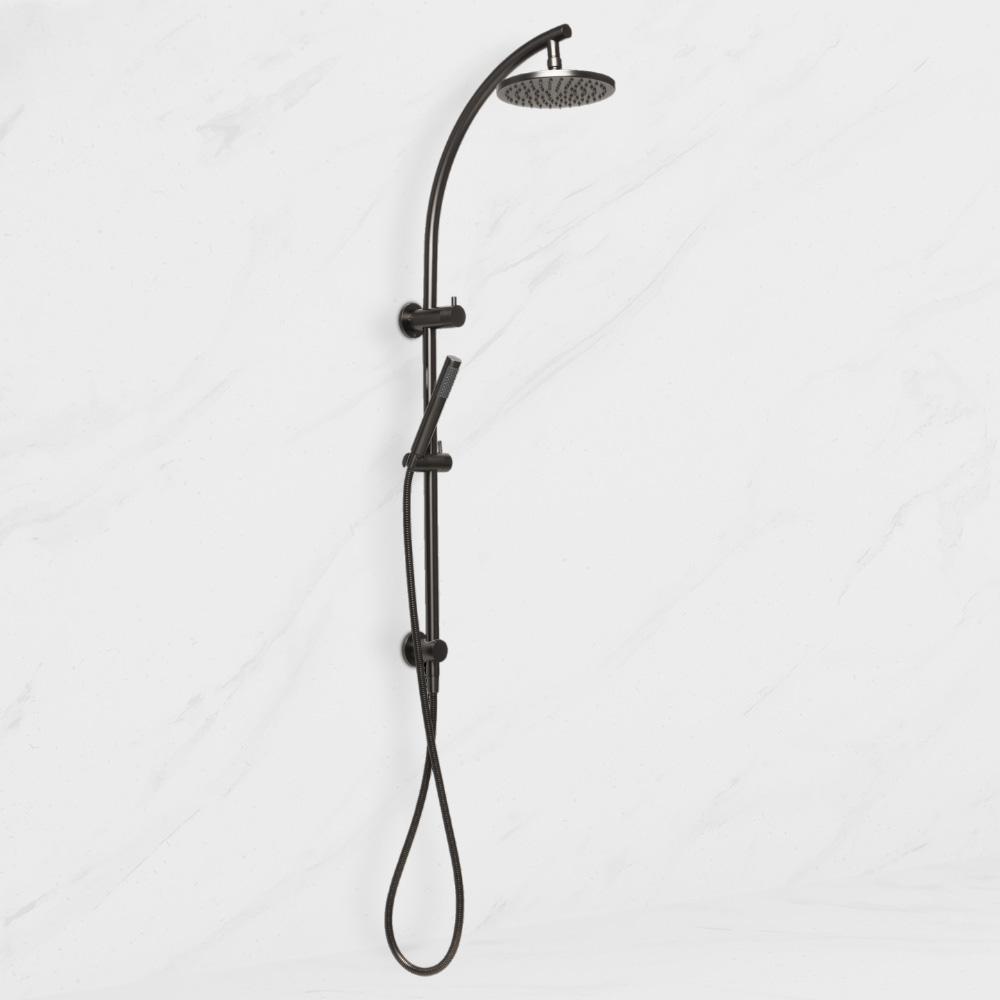 Venezia Twin Shower Brushed Gunmetal