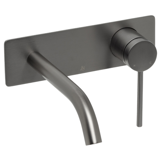 Venezia Wall Basin Mixer Brushed Gunmetal