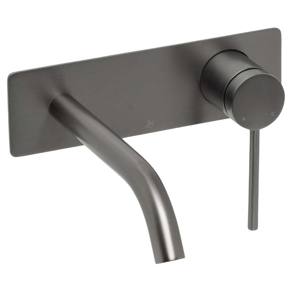 Venezia Wall Basin Mixer Brushed Gunmetal