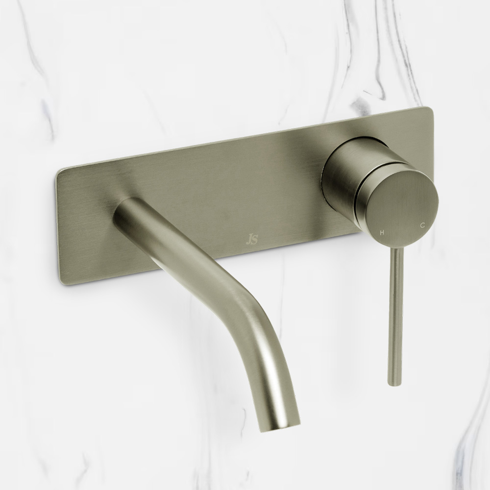 Venezia Wall Basin Mixer Brushed Nickel