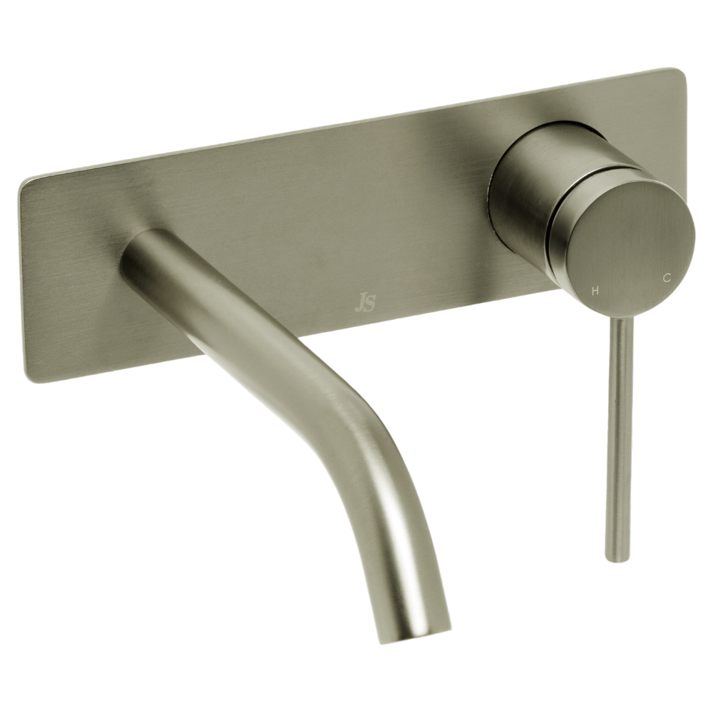 Venezia Wall Basin Mixer Brushed Nickel