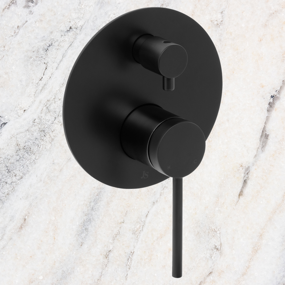 Venezia Shower Mixer With Diverter Matte Black