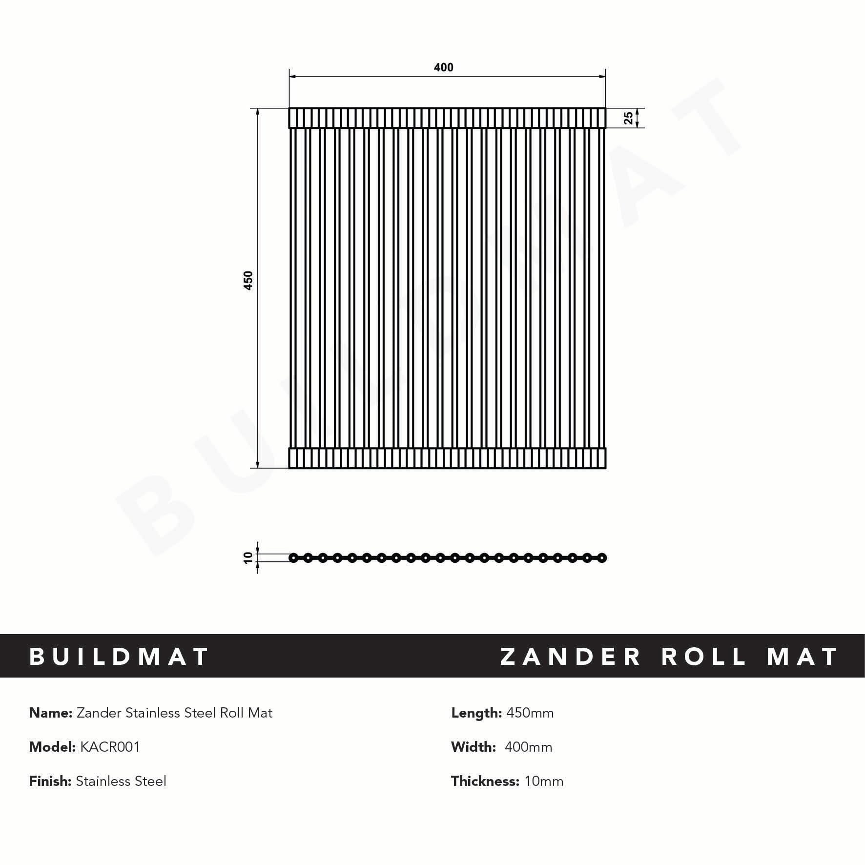 Zander Stainless Steel Roll Mat