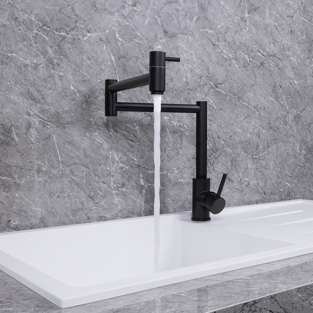 Barbara Bench Pot Filler Matte Black