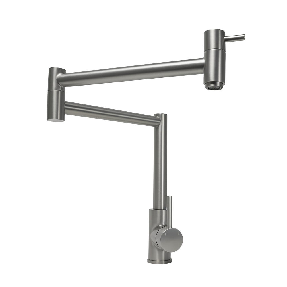 Barbara Bench Pot Filler Brushed Nickel