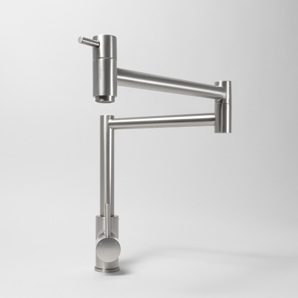 Barbara Bench Pot Filler Brushed Nickel