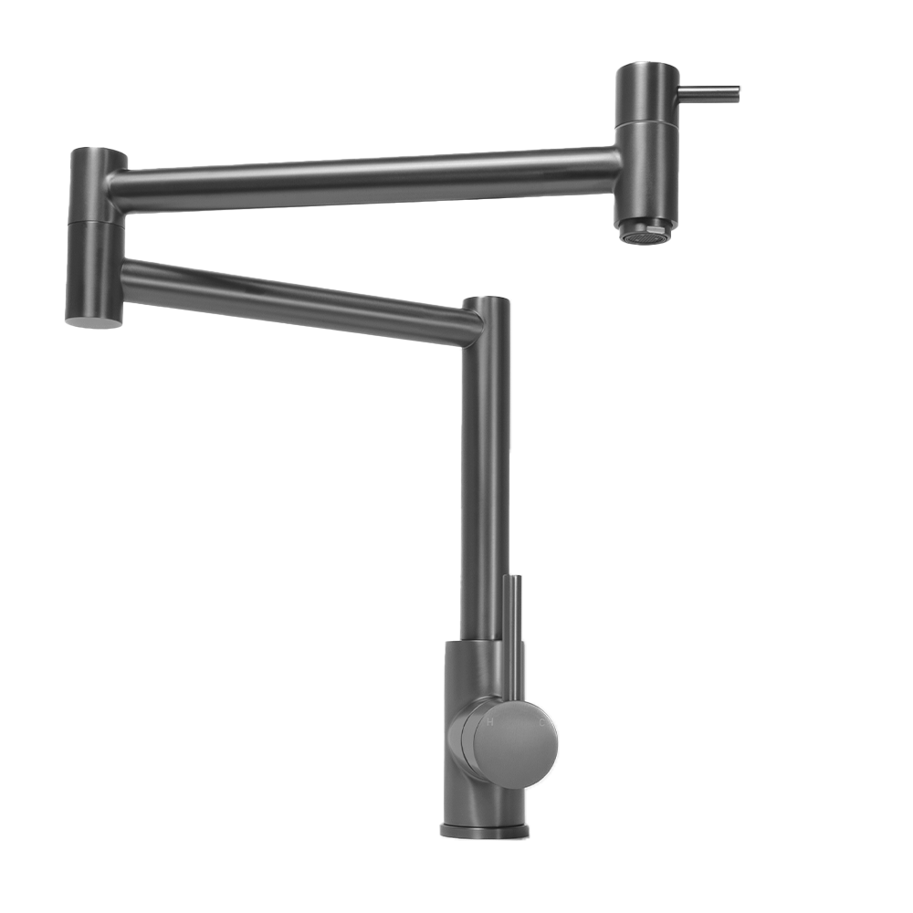 Barbara Bench Pot Filler Brushed Gunmetal