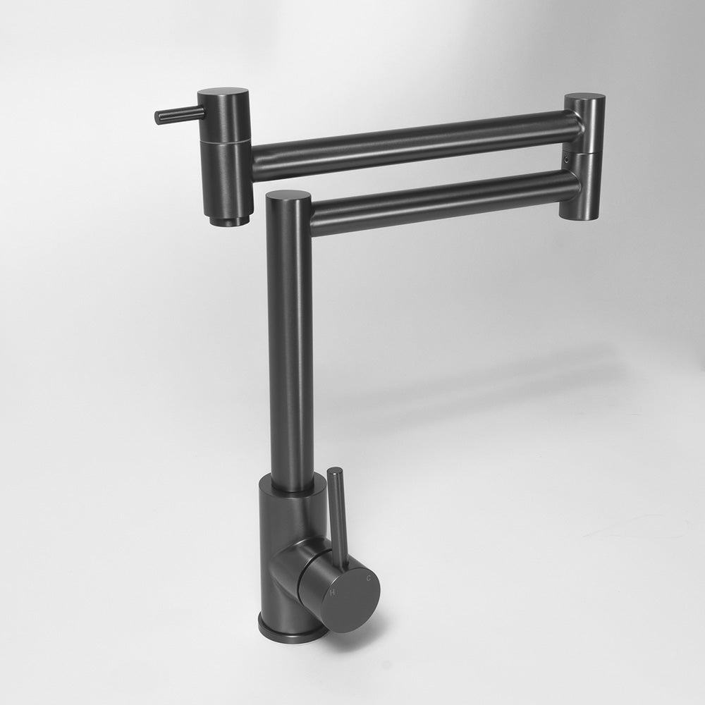 Barbara Bench Pot Filler Brushed Gunmetal