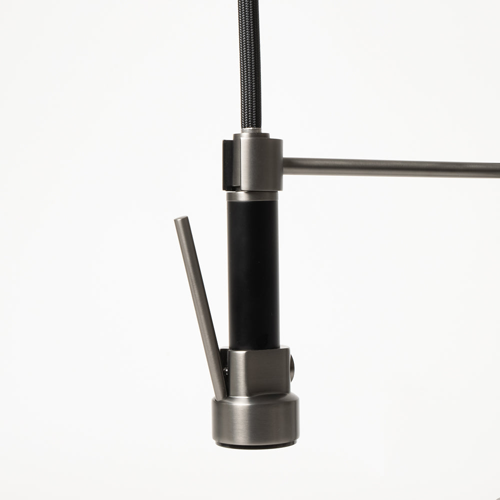 Cleo Brushed Gunmetal Pull Down Dual Spray Mixer