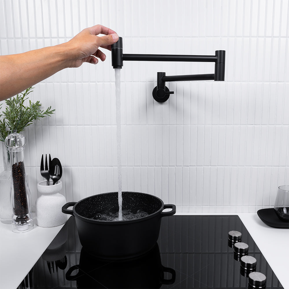 Winslow Wall Pot Filler Matte Black