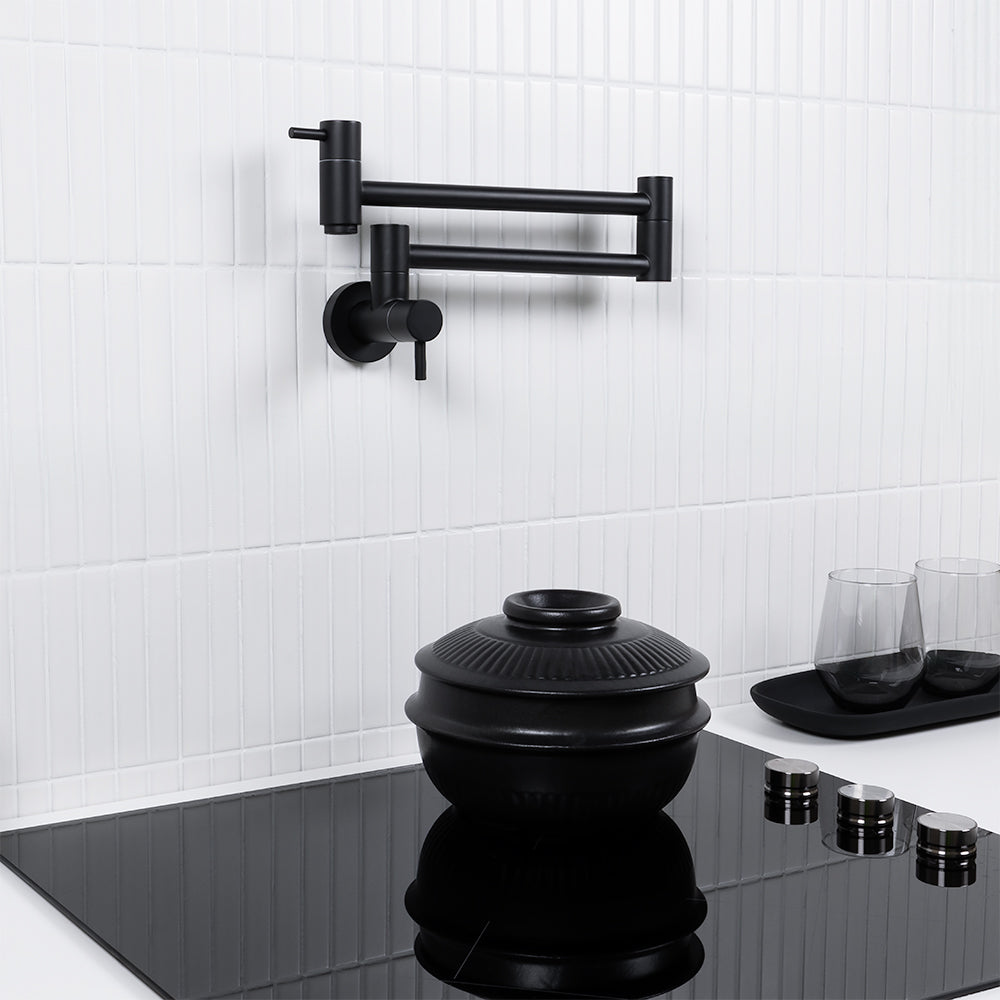 Winslow Wall Pot Filler Matte Black