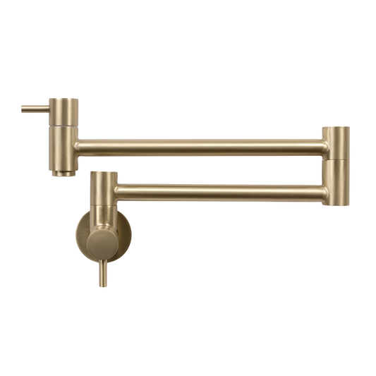 Winslow Wall Pot Filler Brushed Brass Gold