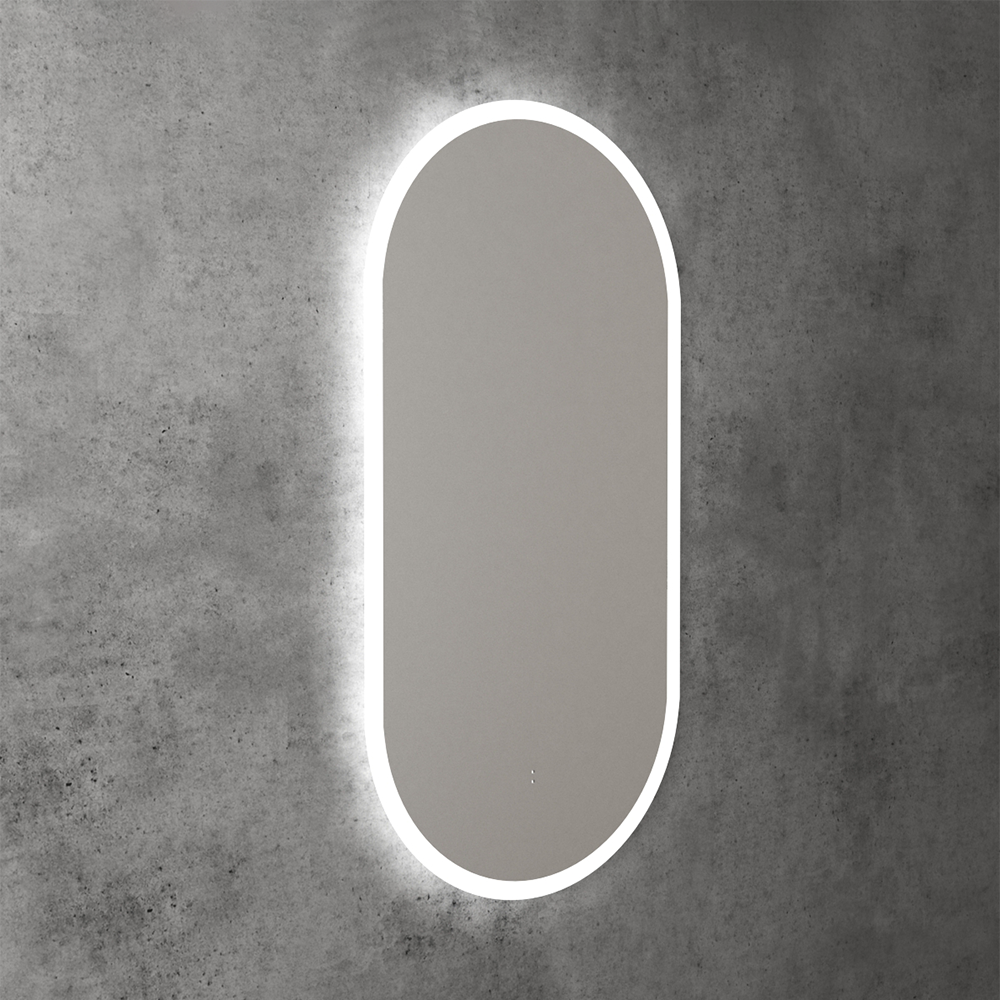 Beau Monde Oblong Pill LED Mirror Frameless