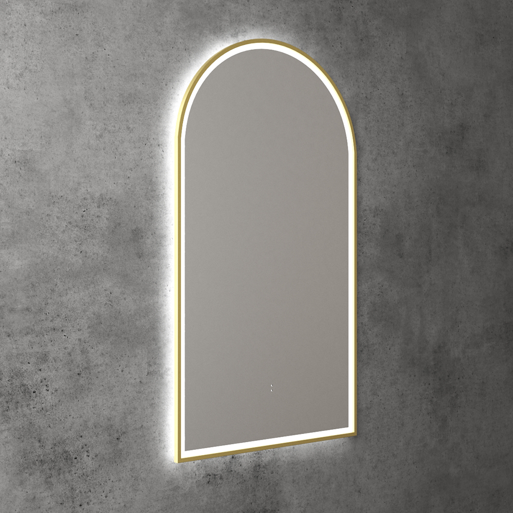 Canterbury Arch LED Mirror Brushed Gold