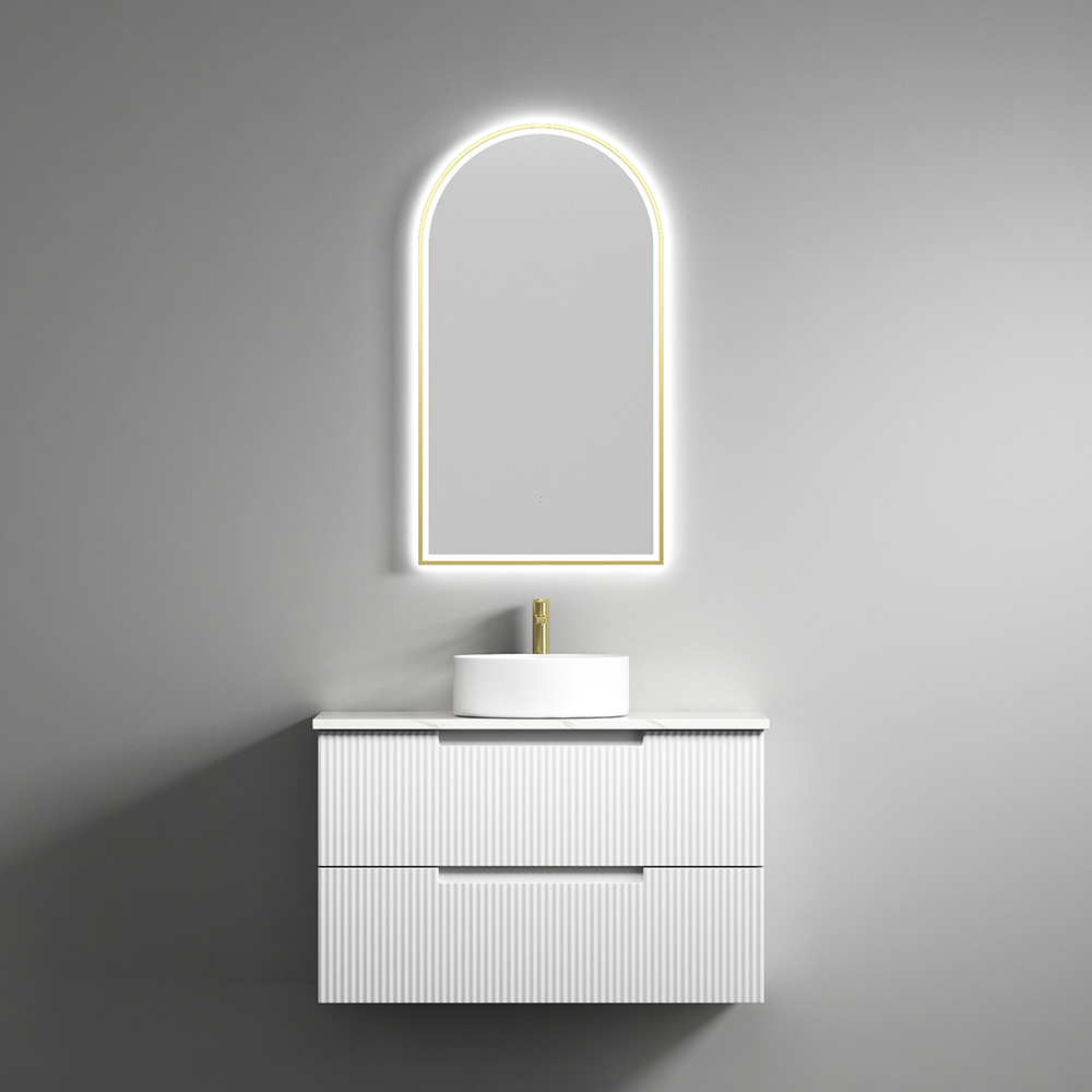 Canterbury Arch LED Mirror Brushed Gold