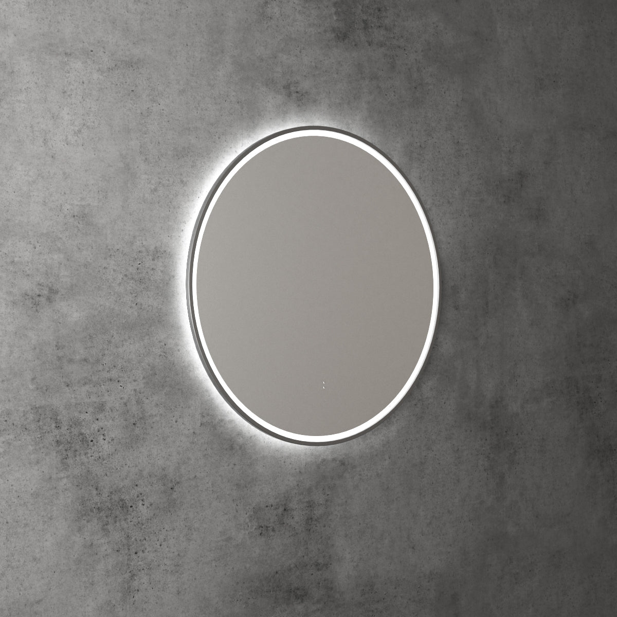 Windsor Round LED Mirror 700mm Gunmetal