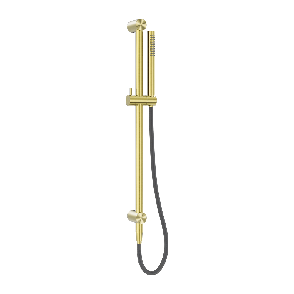 Zen Shower Rail With Outdoor Shower Hose Brushed Gold