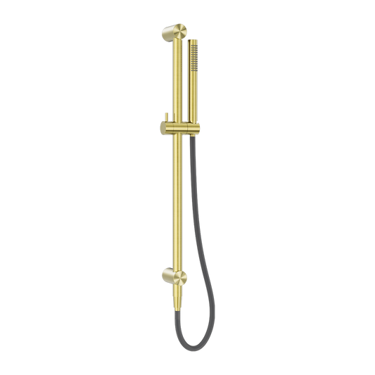 Zen Shower Rail With Outdoor Shower Hose Brushed Gold