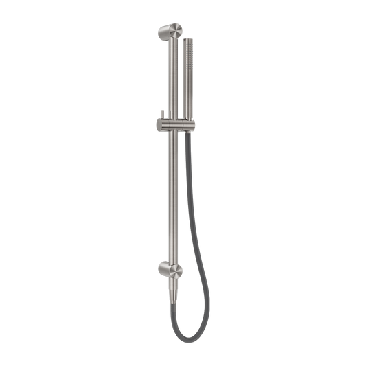 Zen Shower Rail With Outdoor Shower Hose Brushed Nickel