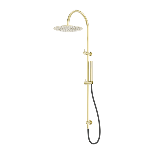 Zen Twin Shower With Outdoor Shower Hose Brushed Gold