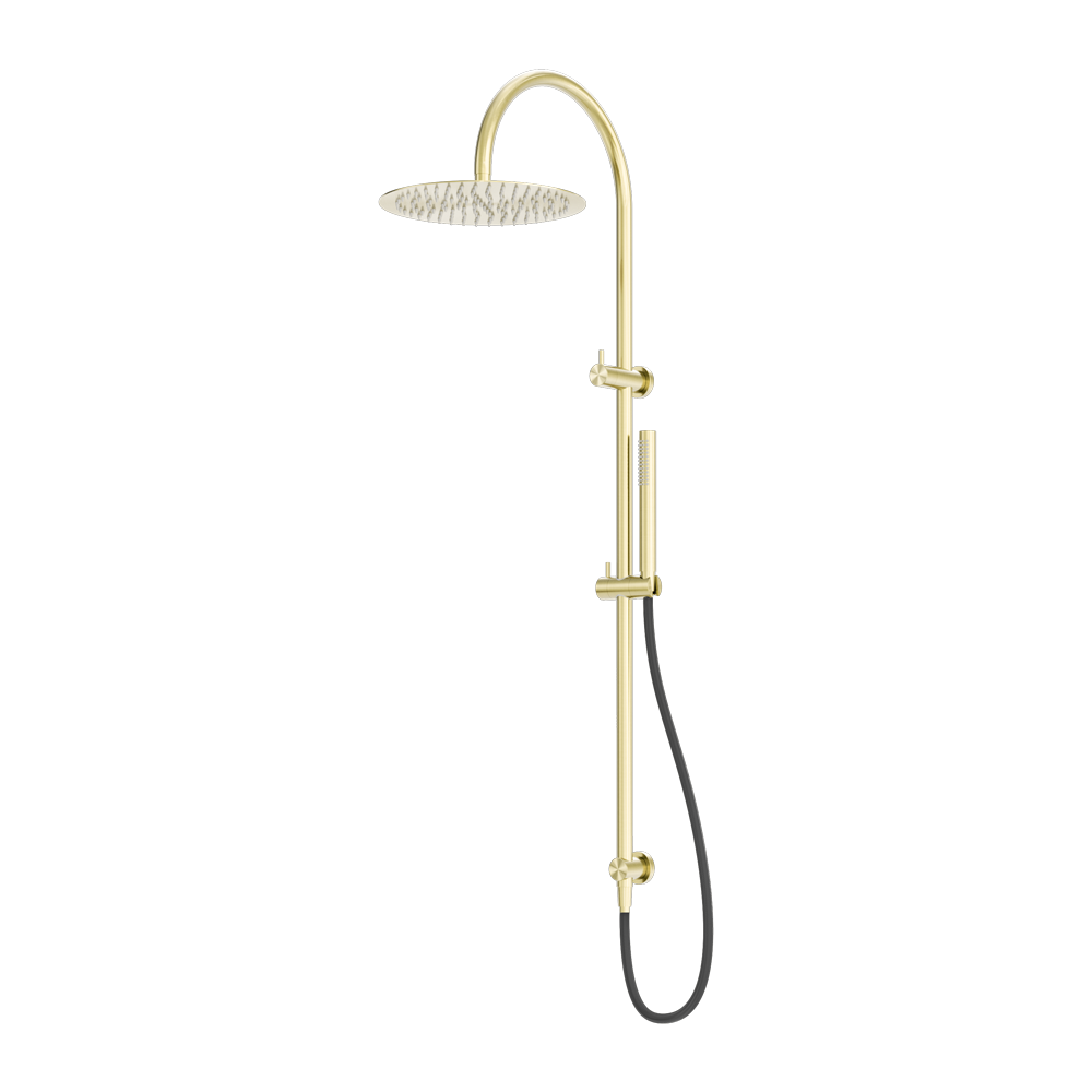 Zen Twin Shower With Outdoor Shower Hose Brushed Gold