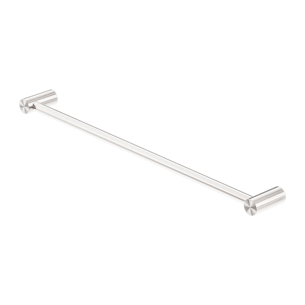 Zen Single Towel Rail 600mm Brushed Nickel