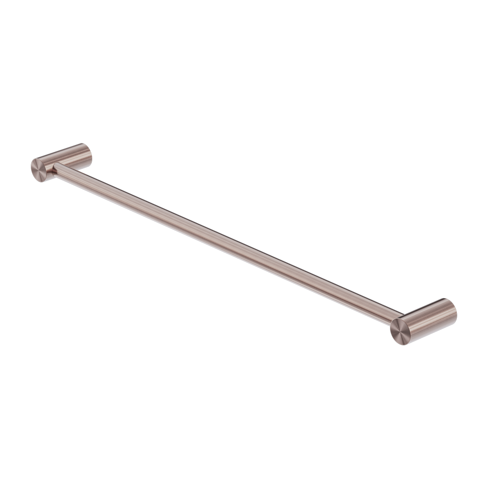 Zen Single Towel Rail 600mm Brushed Bronze