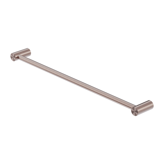 Zen Single Towel Rail 600mm Brushed Bronze