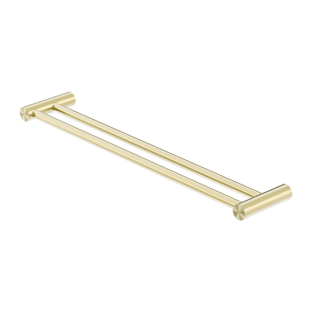 Zen Double Towel Rail 800mm Brushed Gold