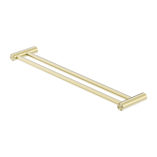 Zen Double Towel Rail 800mm Brushed Gold