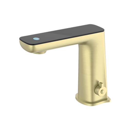 Claudia Sensor Mixer with Black Top Display Brushed Gold